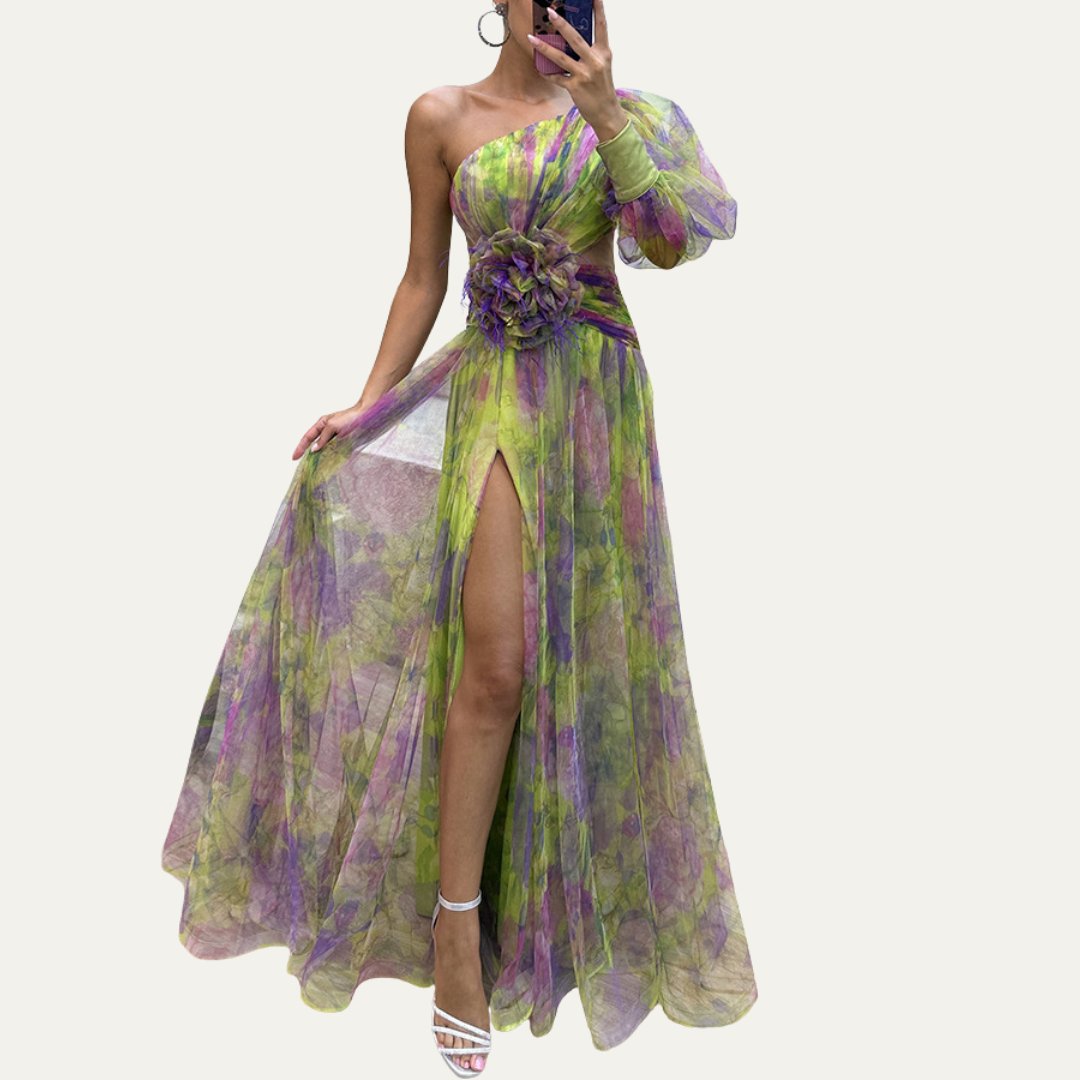 Wedding Guest Dress - Off Shoulder Maxi