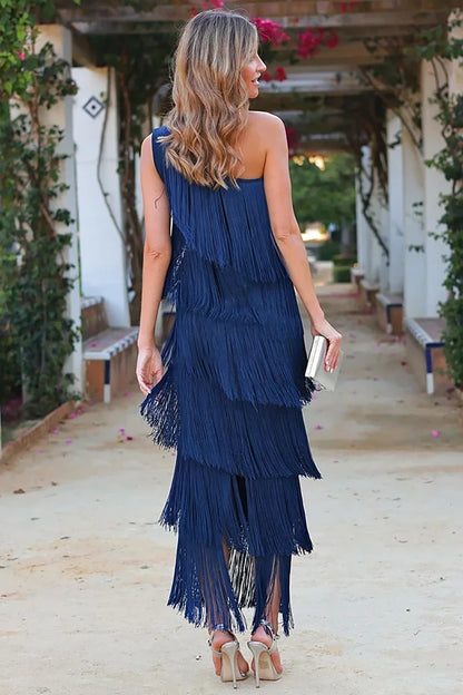 Wedding Guest One-Shoulder Dress