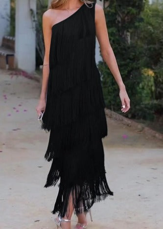 Wedding Guest One-Shoulder Dress