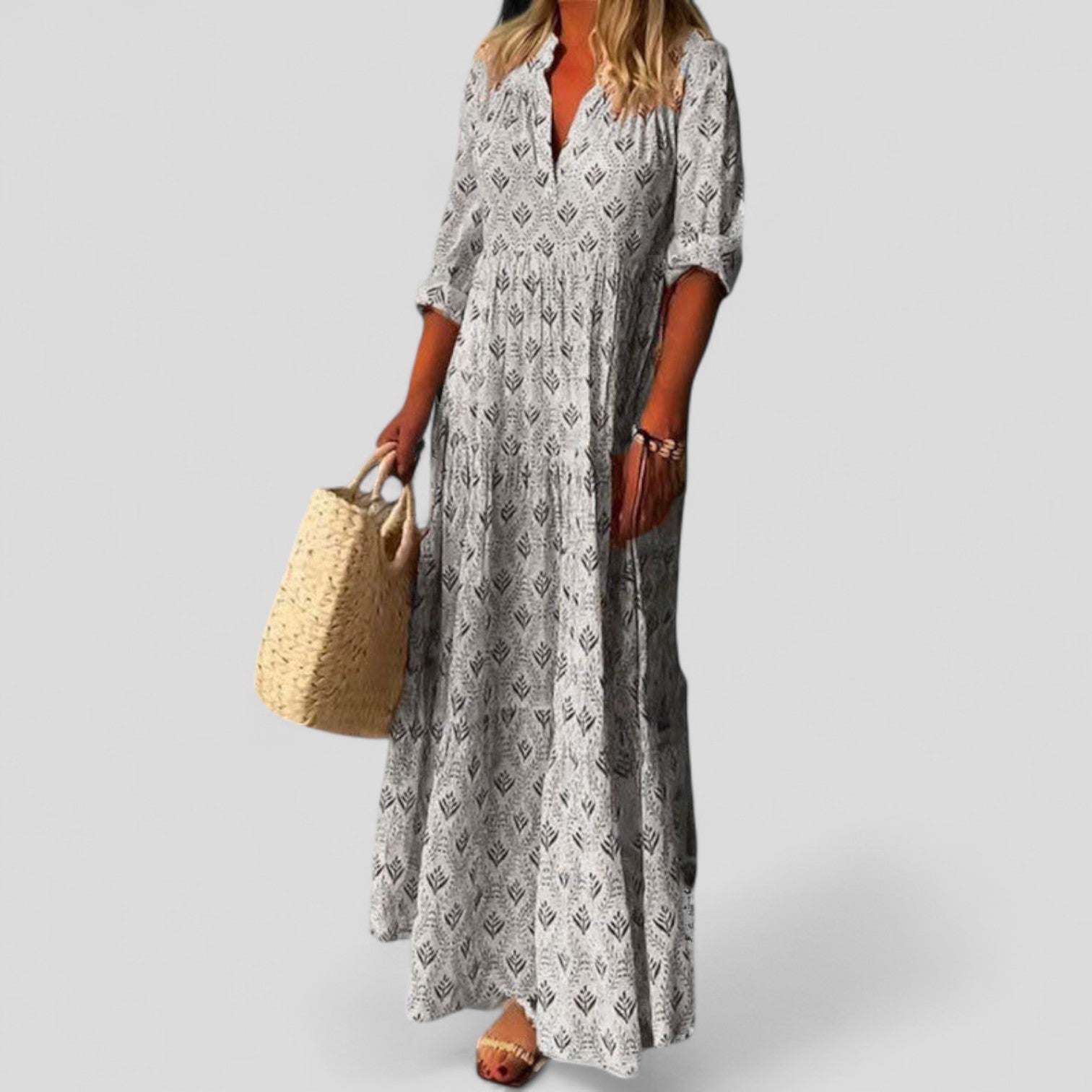 Women Long Dress | Boho Ethnic Print Maxi Design