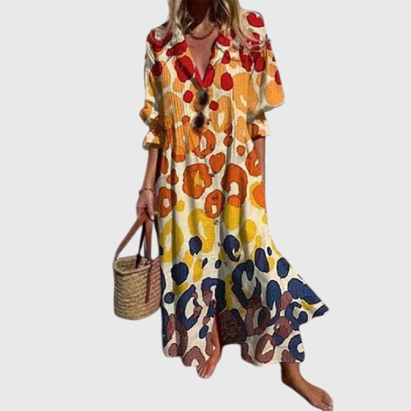 Women Long Dress | Boho Floral Print Maxi Design