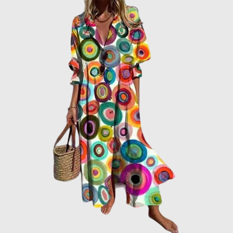 Women Long Dress | Boho Floral Print Maxi Design