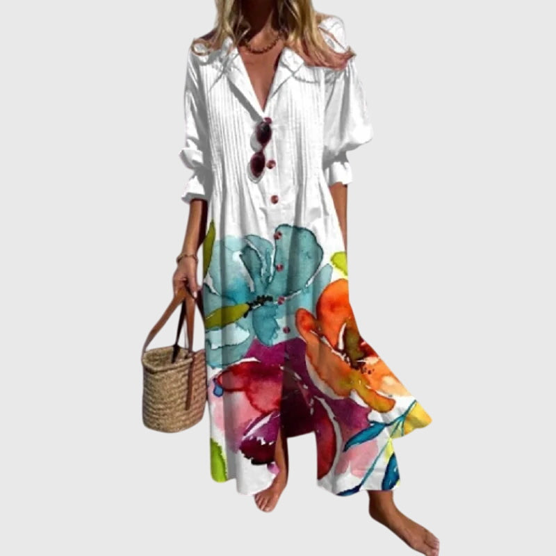 Women Long Dress | Boho Floral Print Maxi Design