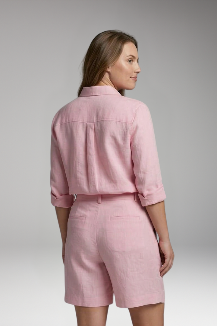 Women's 2-Piece Set with Button-Front Shirt for Summer 4