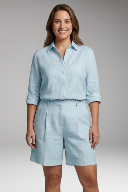 Women's 2-Piece Set with Button-Front Shirt for Summer 5
