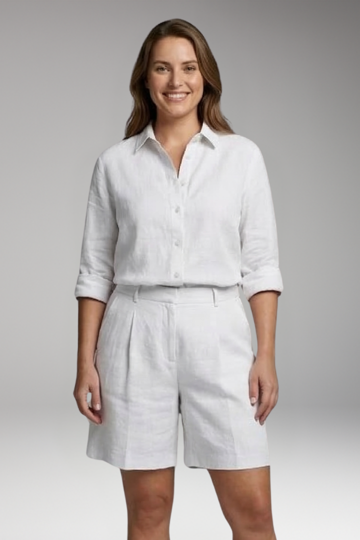 Women's 2-Piece Set with Button-Front Shirt for Summer 6