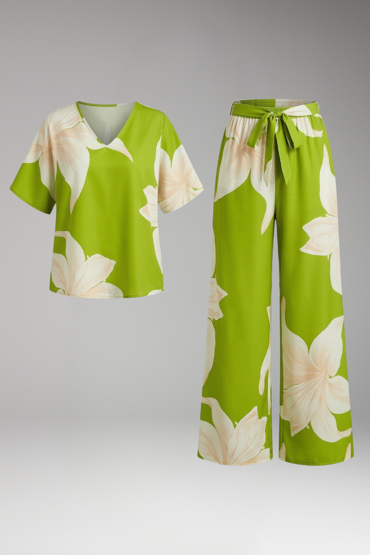 Women's 2-Piece Set with Wide Leg for Summer 1