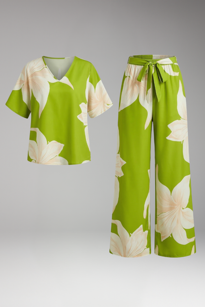 Women's 2-Piece Set with Wide Leg for Summer 1
