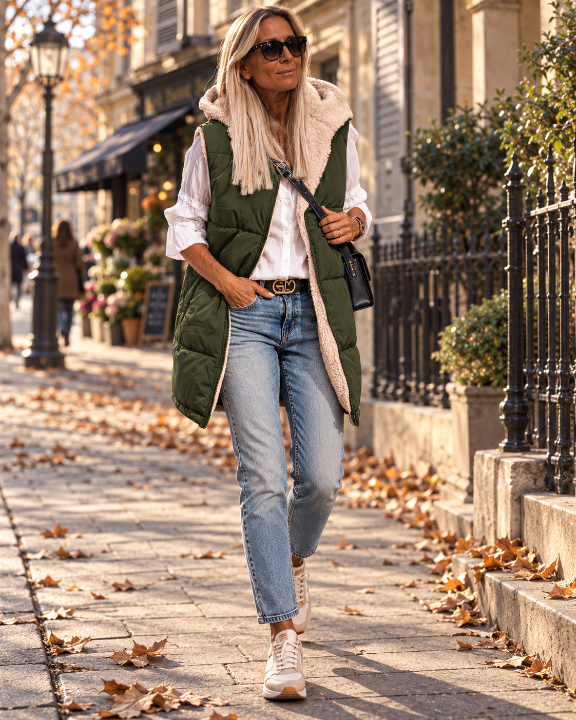 Women's Long Puffer Vest | Reversible & Hooded Design 2