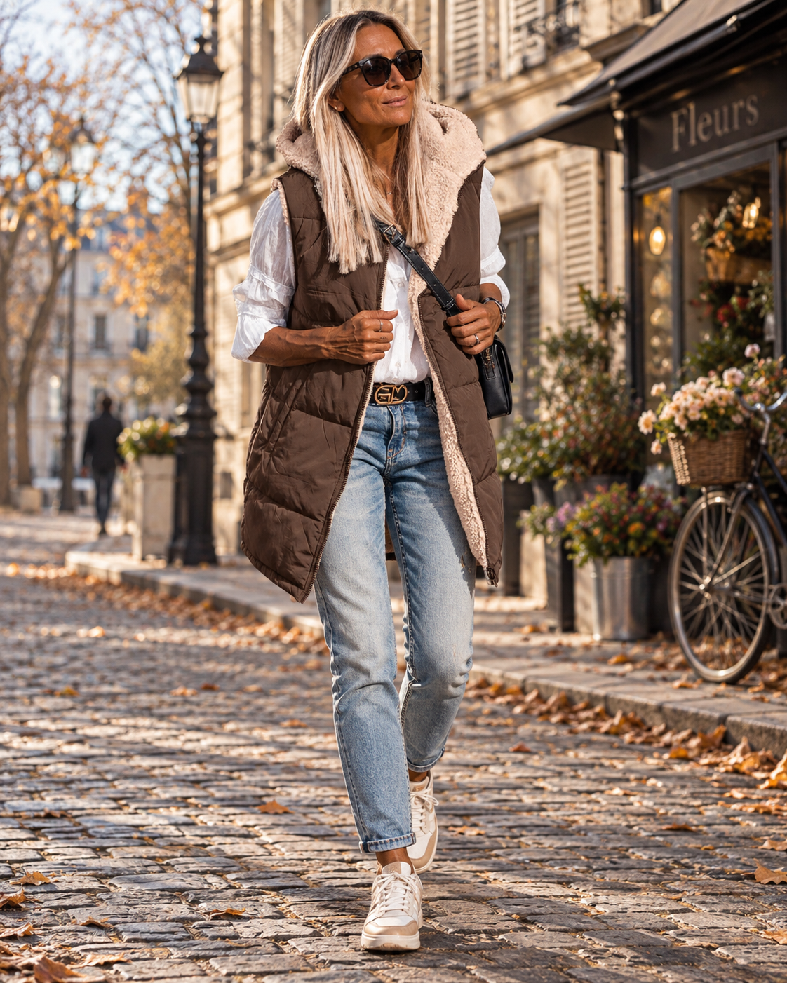 Women's Long Puffer Vest | Reversible & Hooded Design 3
