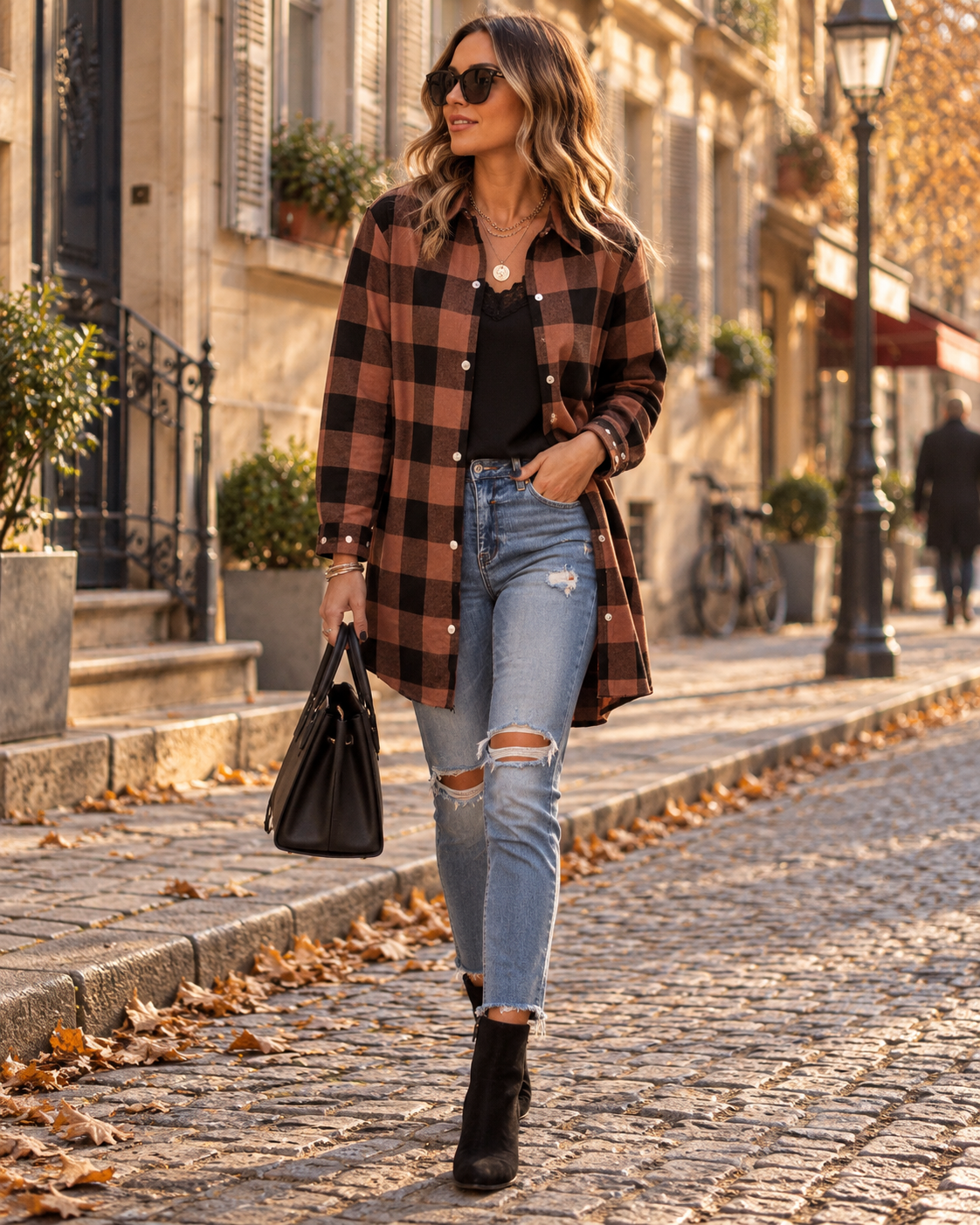 Women's Checked Overshirt | Relaxed Fit & Button-Up 4