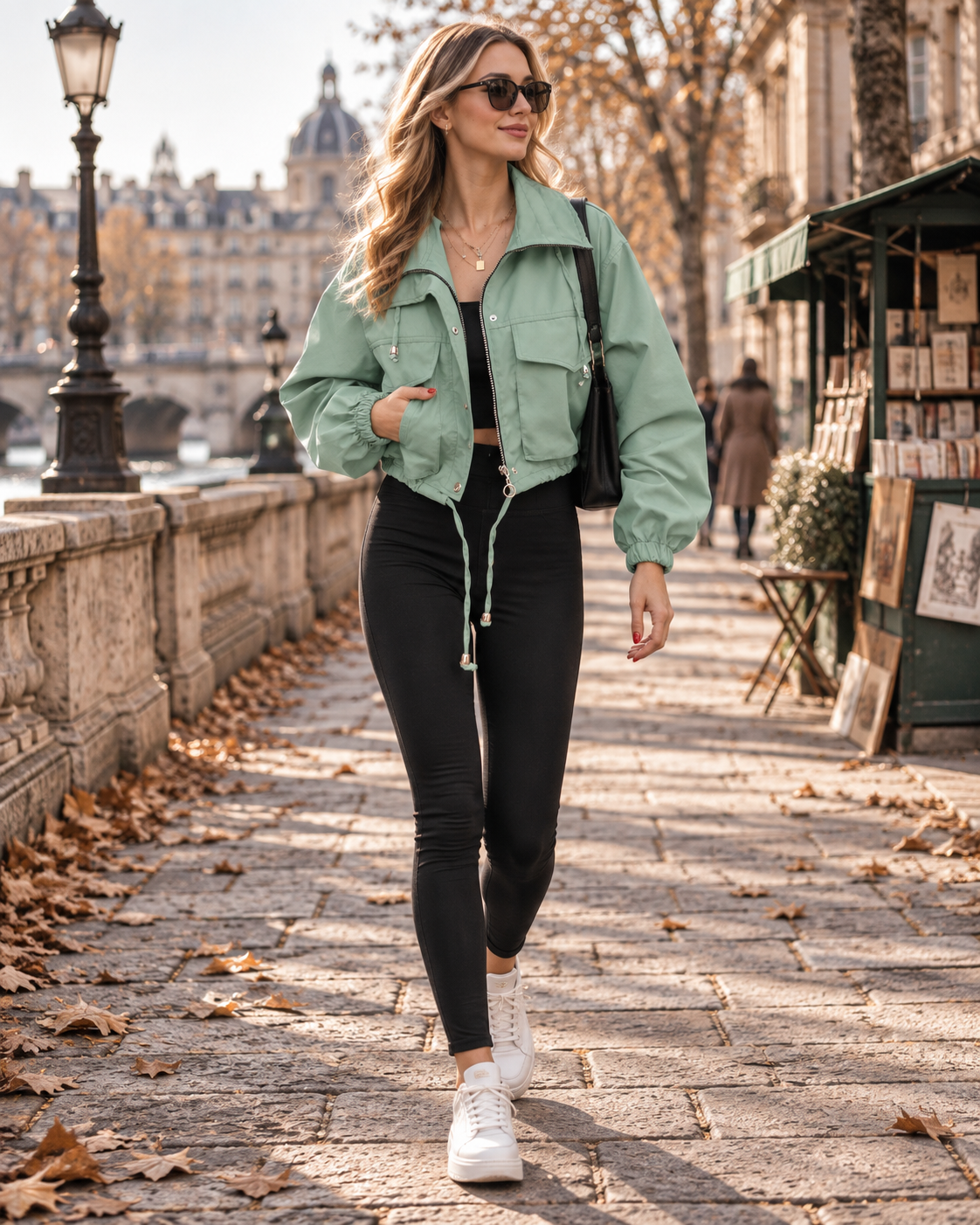 Women's Short Utility Jacket | Oversized Fit & Zip Closure 3