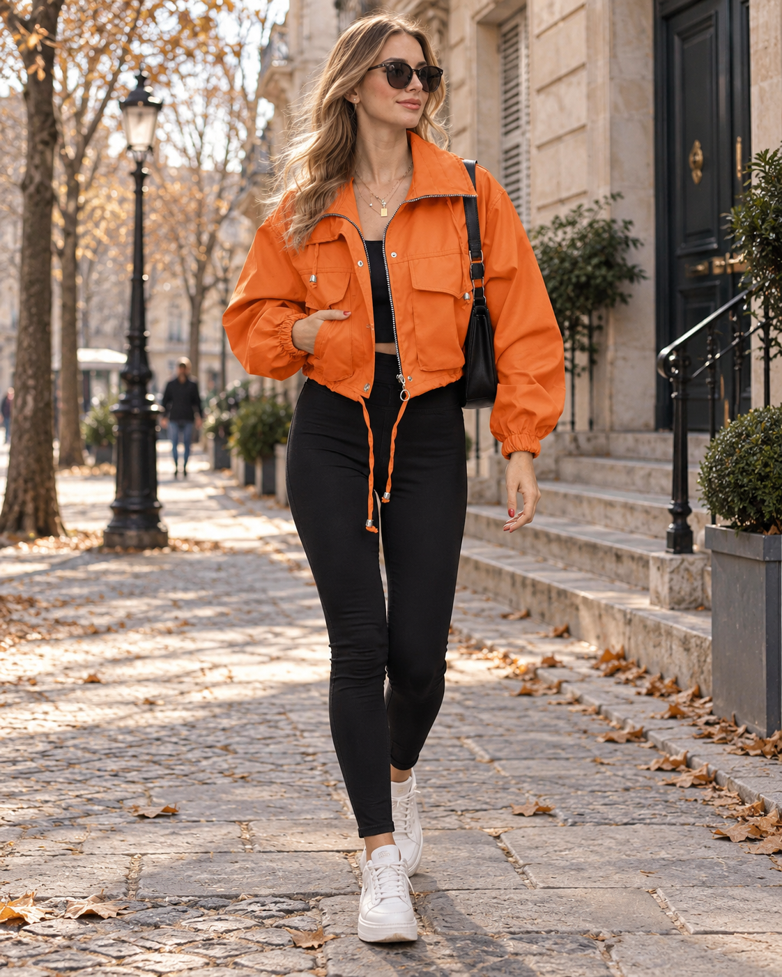 Women's Short Utility Jacket | Oversized Fit & Zip Closure 5