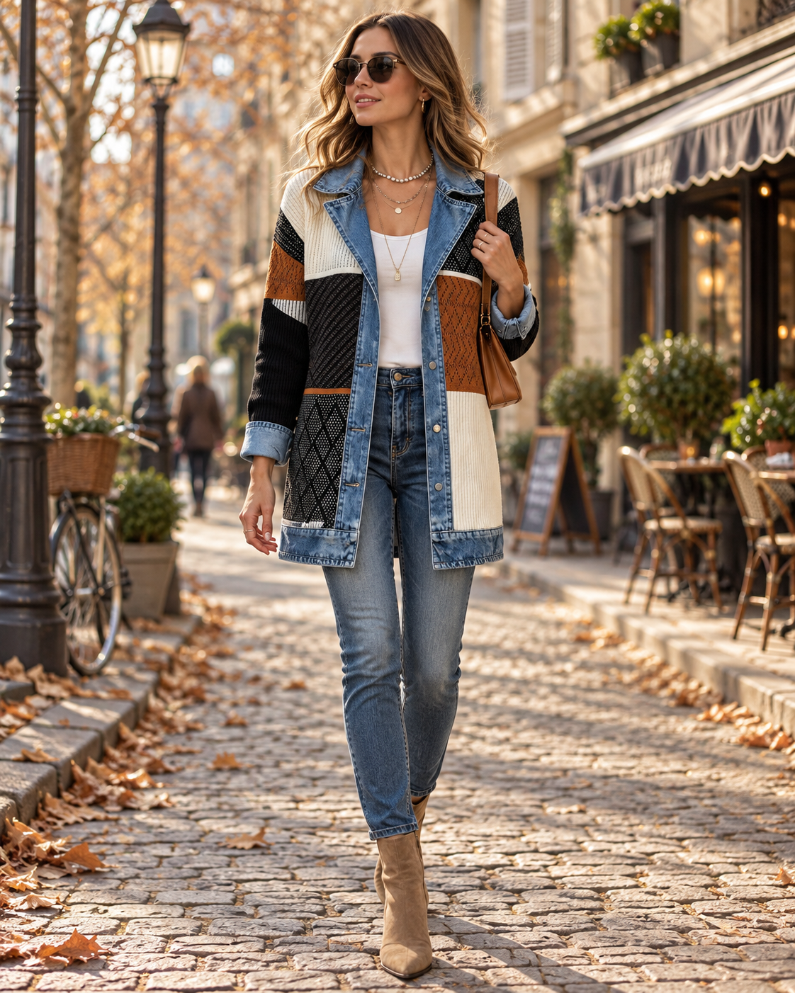 Women's Knit Jacket | Lapel Collar & Relaxed Fit 2