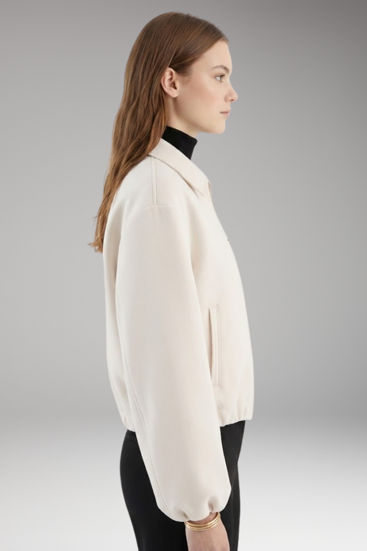Women's Autumn Jacket with Lapel and Long Sleeves 4