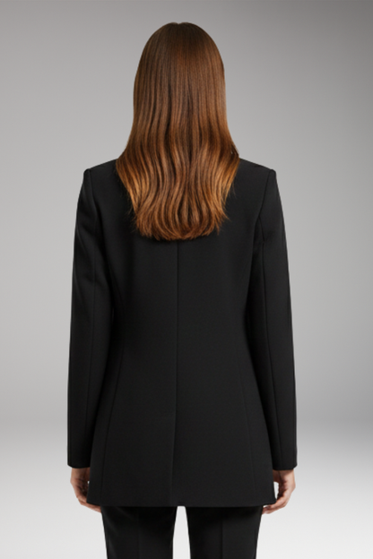 Women's Blazer with notch lapel and open front 4