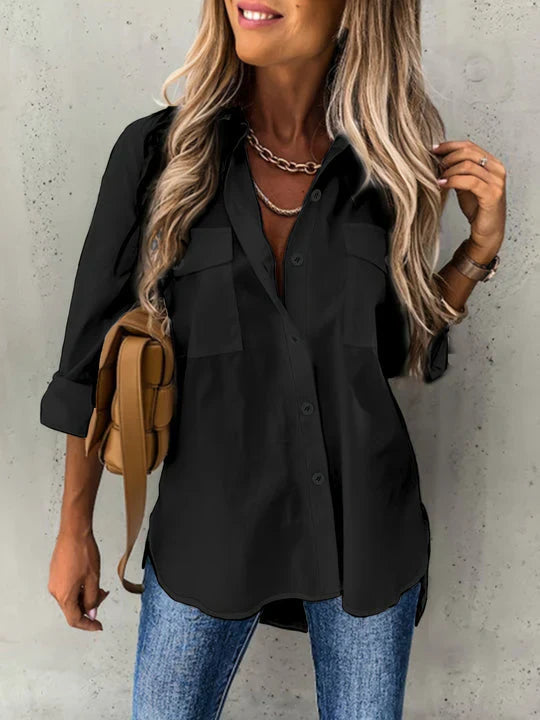 Women’s Button-Up Blouse with Effortless Elegance 0