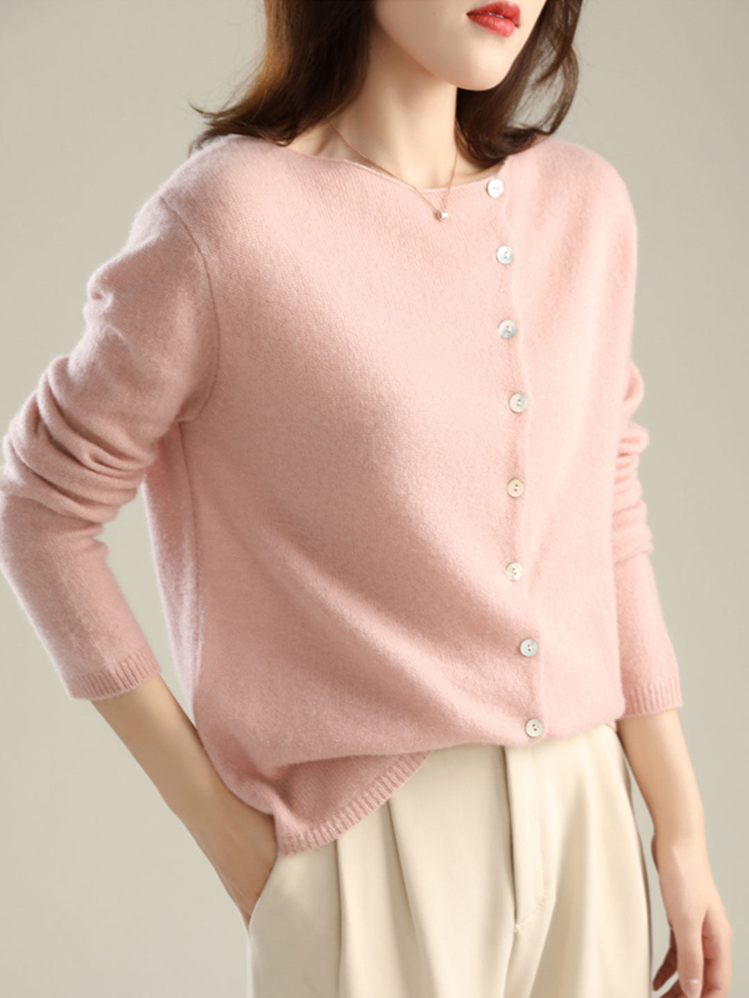 Women's Cardigan |  V-Neck Button Closure 4