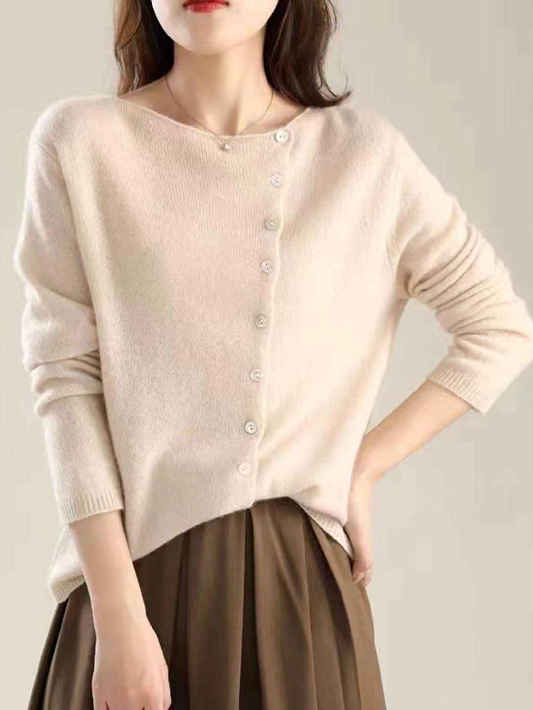Women's Cardigan |  V-Neck Button Closure 7
