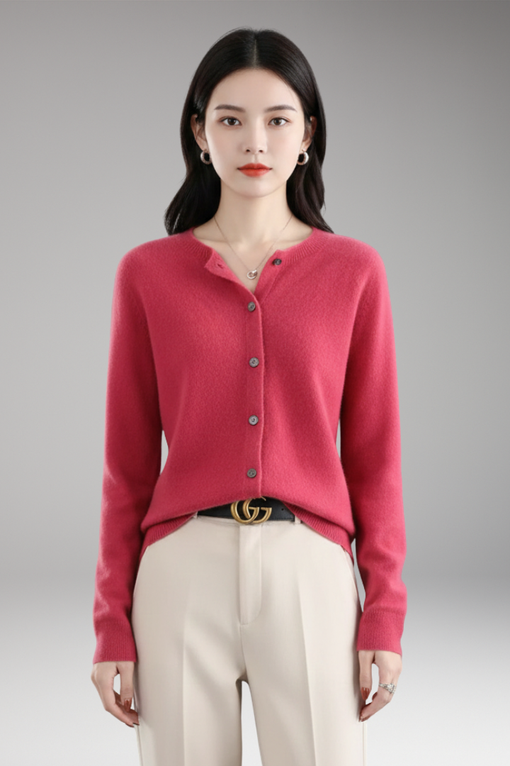 Women's Cardigan with V-Neck and Front Buttons 5