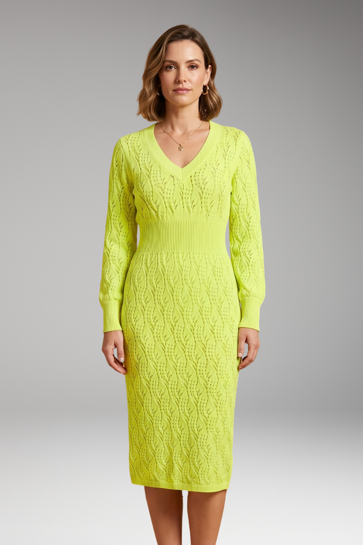 Women's Dress with Knit Design and Versatile Style 0