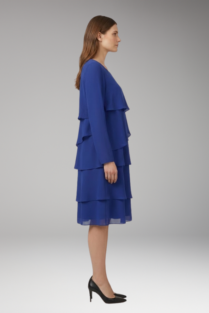 Women's Dress with Layered Design and Long Sleeves 3