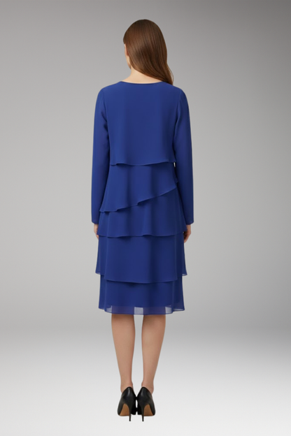 Women's Dress with Layered Design and Long Sleeves 4