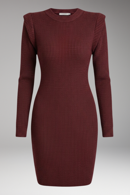 Women's Dress with Round Neckline and Long Sleeves 1