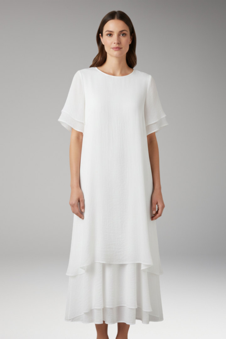 Women's Elegant Dress with Light Silhouette and Versatile Design 0
