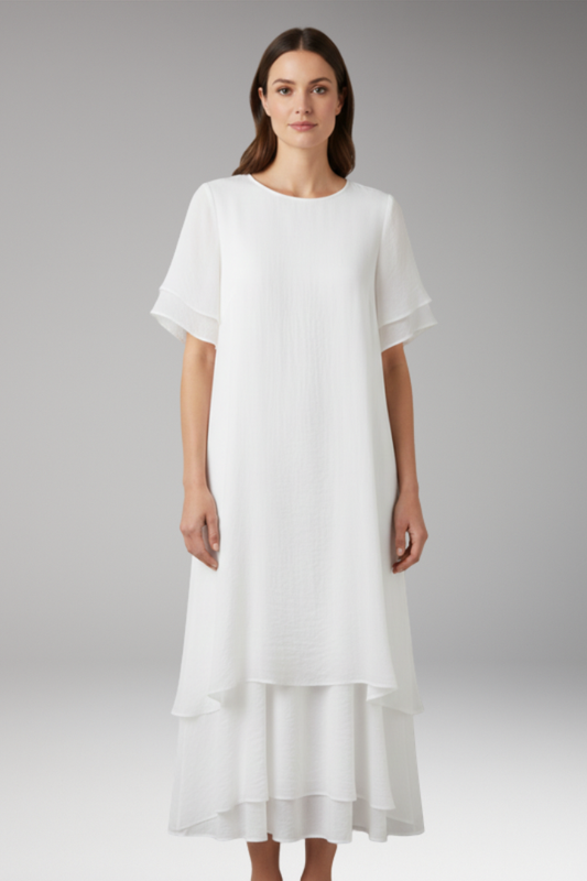 Women's Elegant Dress with Light Silhouette and Versatile Design 0