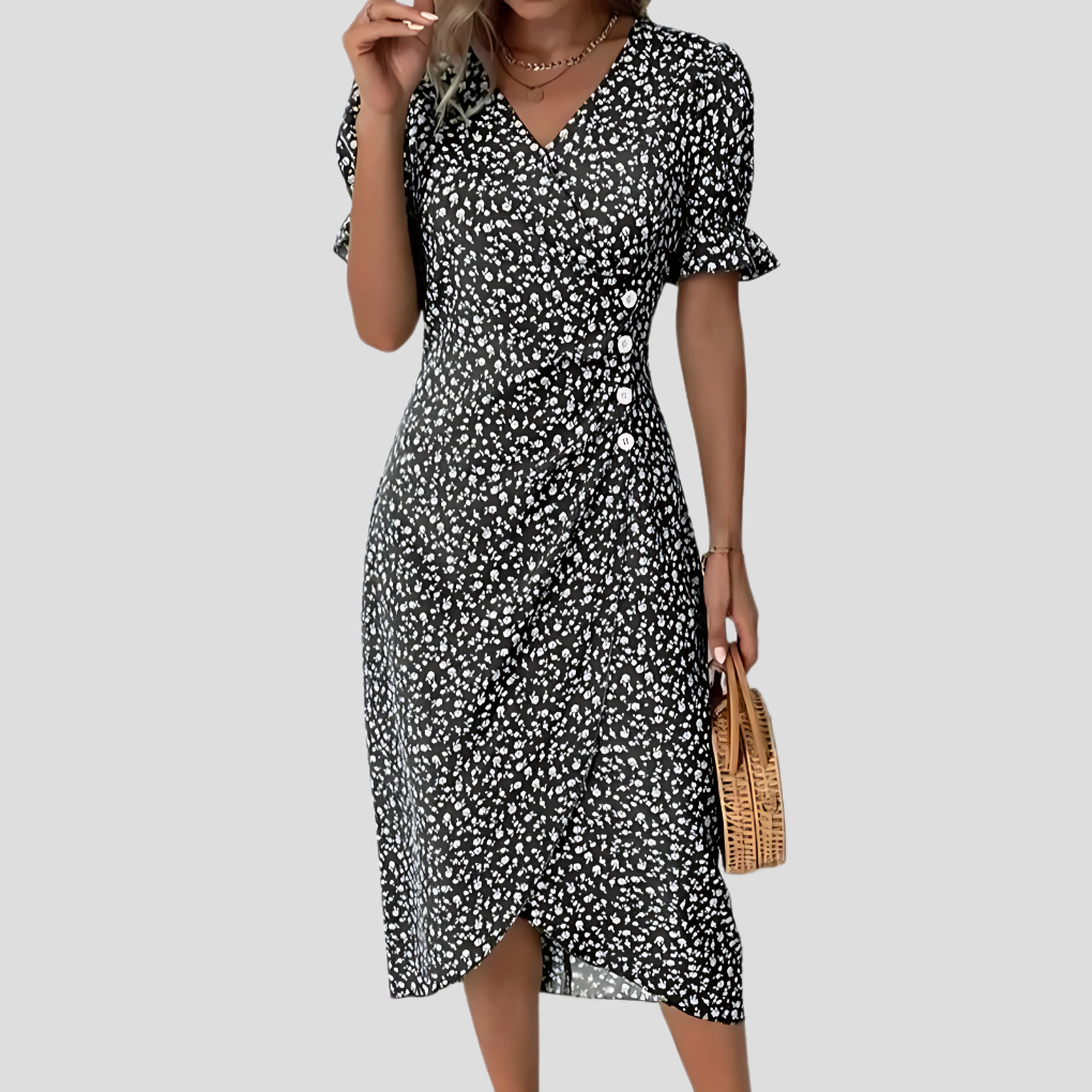 Women’s Elegant Floral Midi Dress 1