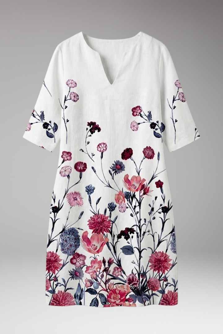 Women's Floral Dress with Elegant Fit and Vibrant Pattern 1