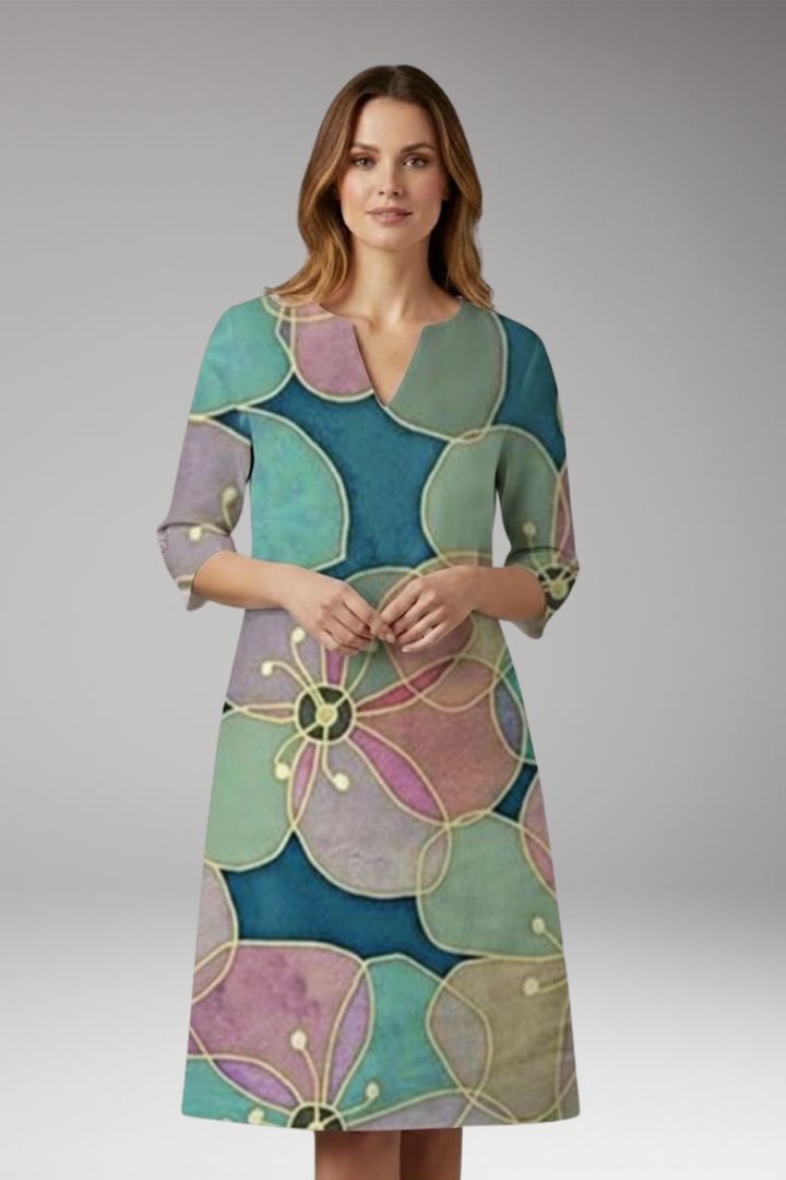 Women's Floral Dress with Elegant Fit and Vibrant Pattern 11