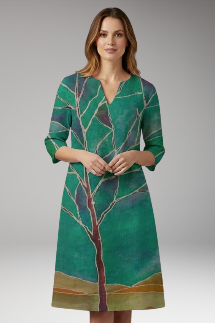 Women's Floral Dress with Elegant Fit and Vibrant Pattern 12
