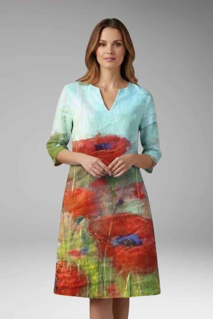 Women's Floral Dress with Elegant Fit and Vibrant Pattern 13