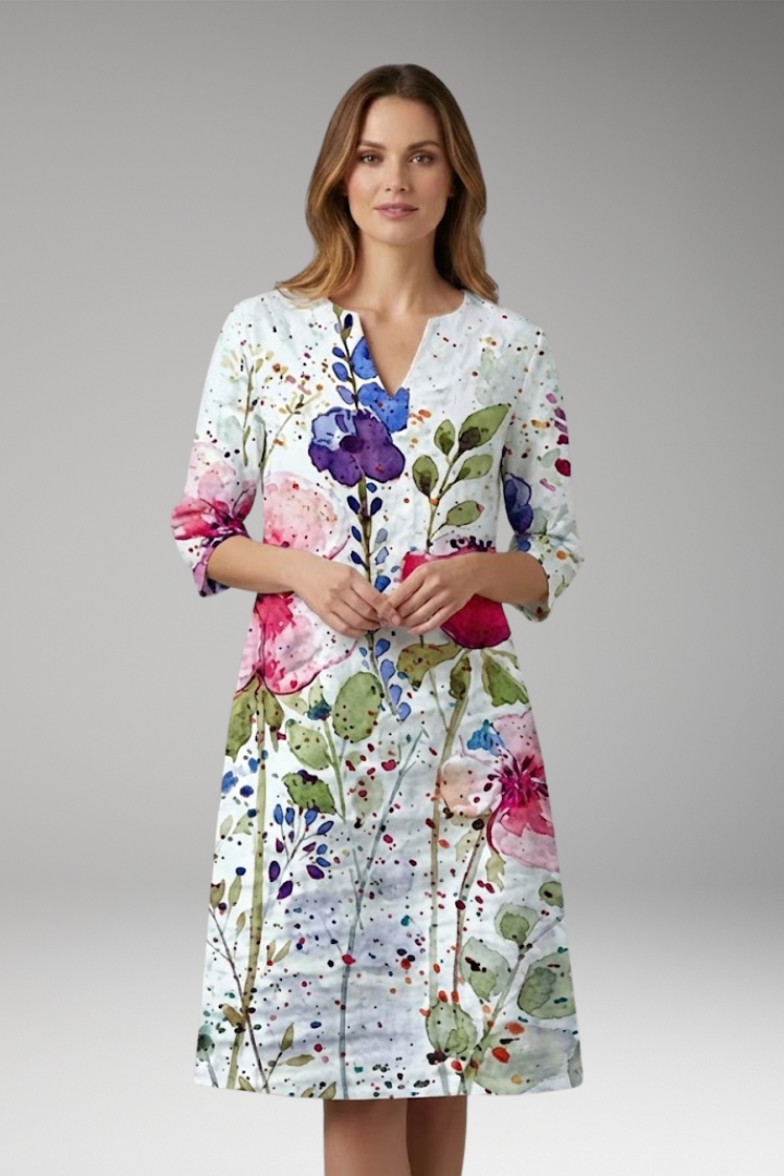Women's Floral Dress with Elegant Fit and Vibrant Pattern 7
