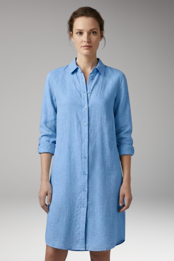 Women's Long-Sleeved Dress with Classic Design and Full Sleeve Coverage 0