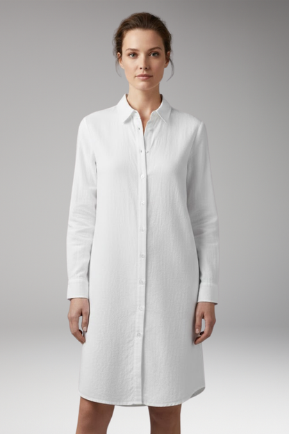 Women's Long-Sleeved Dress with Classic Design and Full Sleeve Coverage 2