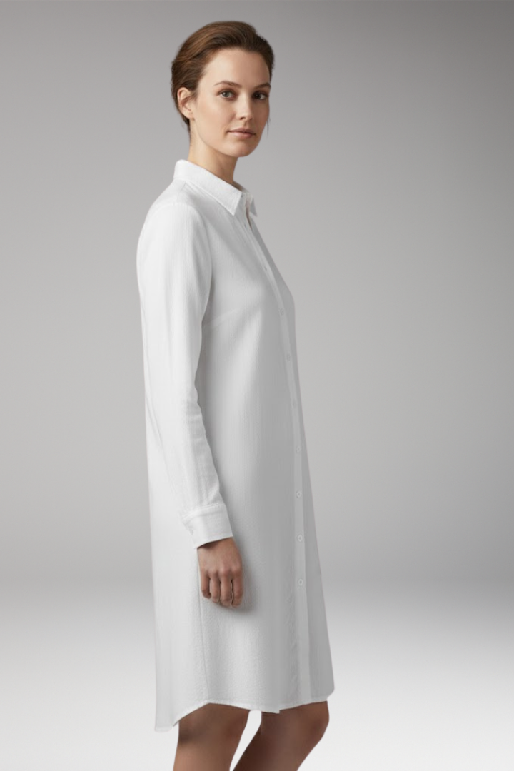 Women's Long-Sleeved Dress with Classic Design and Full Sleeve Coverage 3