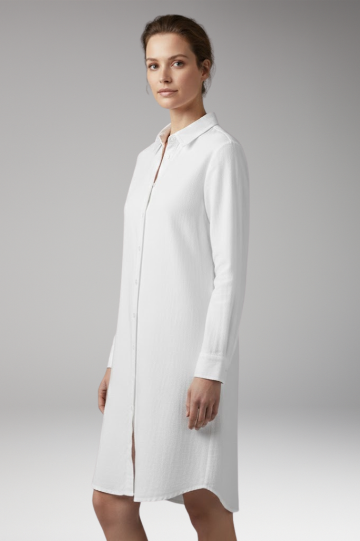 Women's Long-Sleeved Dress with Classic Design and Full Sleeve Coverage 4