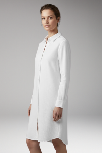 Women's Long-Sleeved Dress with Classic Design and Full Sleeve Coverage 4