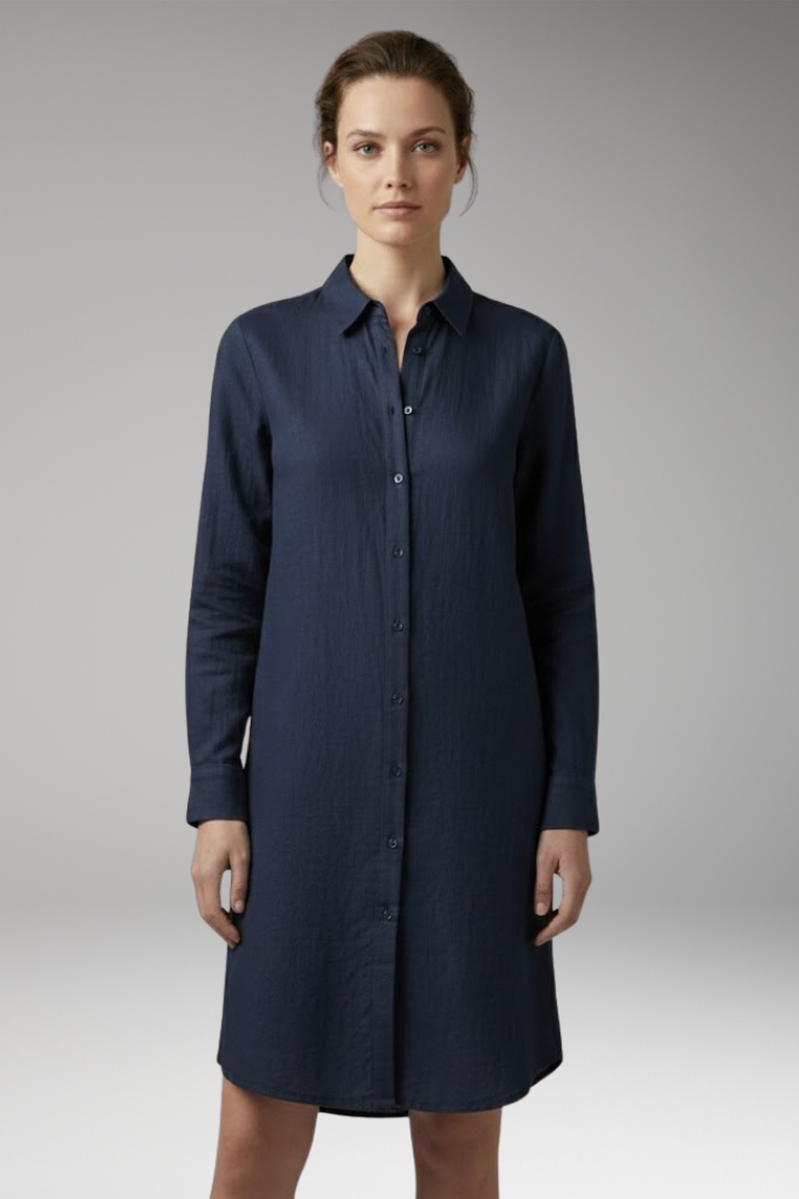 Women's Long-Sleeved Dress with Classic Design and Full Sleeve Coverage 9