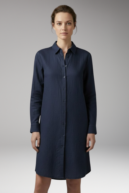Women's Long-Sleeved Dress with Classic Design and Full Sleeve Coverage 9