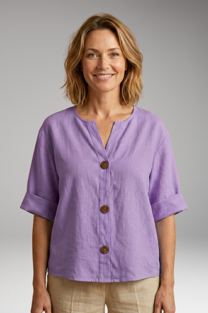 Women's Loose-Fitting Summer Blouse with Breathable Linen and Relaxed Fit 12