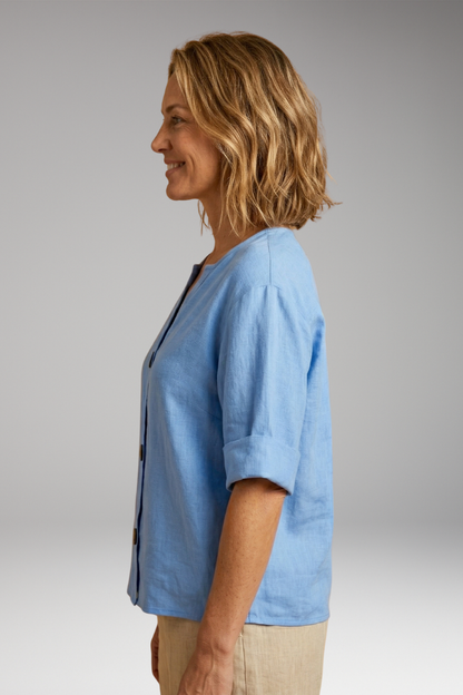 Women's Loose-Fitting Summer Blouse with Breathable Linen and Relaxed Fit 2