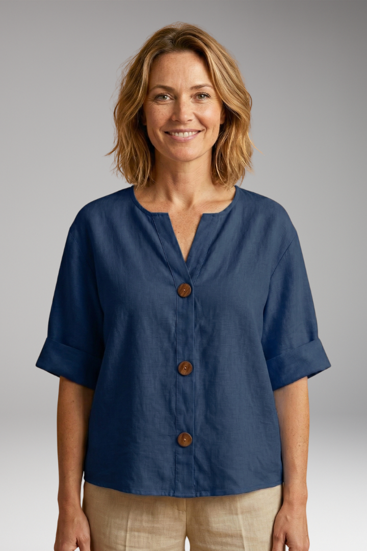 Women's Loose-Fitting Summer Blouse with Breathable Linen and Relaxed Fit 5