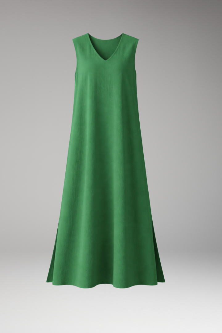 Women's Maxi Dress with Flowing V-Neckline for Summer 1
