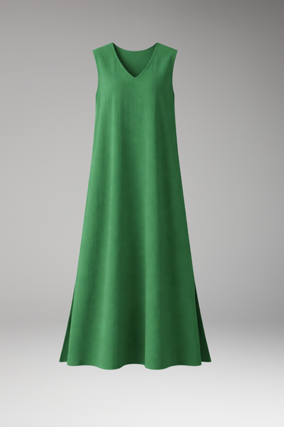 Women's Maxi Dress with Flowing V-Neckline for Summer 1