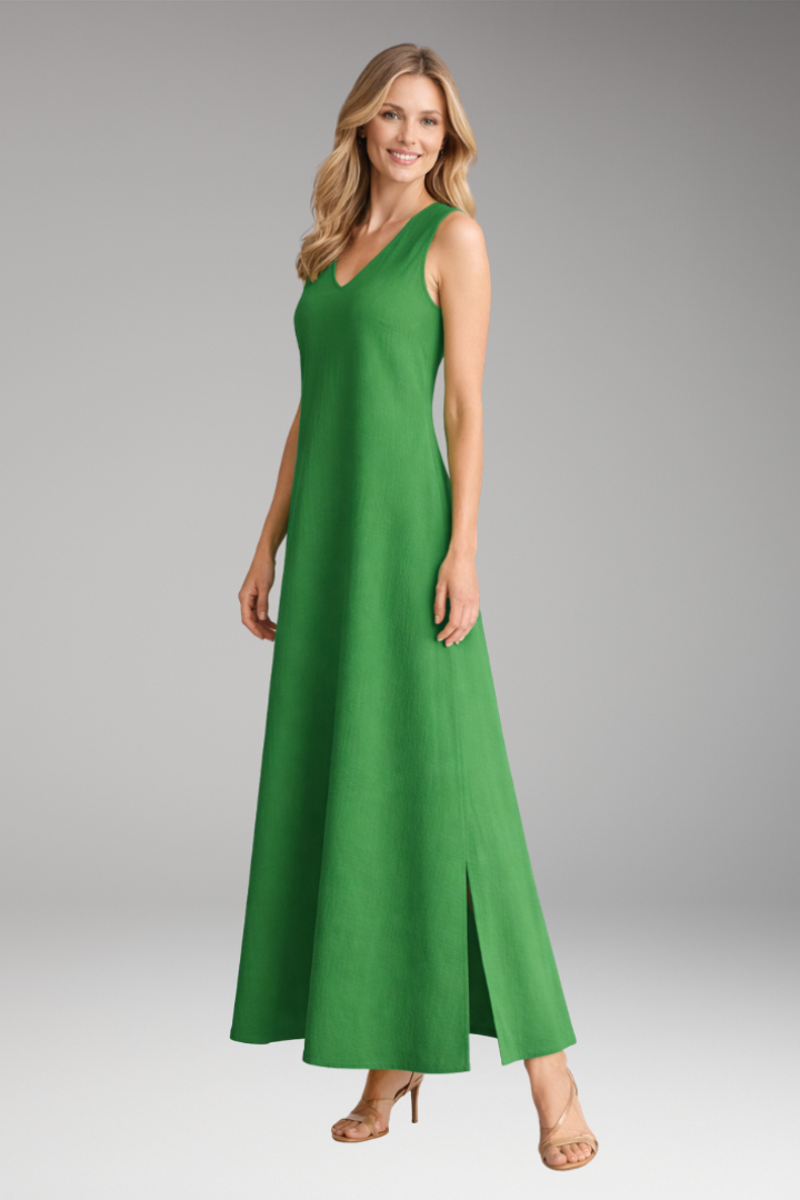 Women's Maxi Dress with Flowing V-Neckline for Summer 3