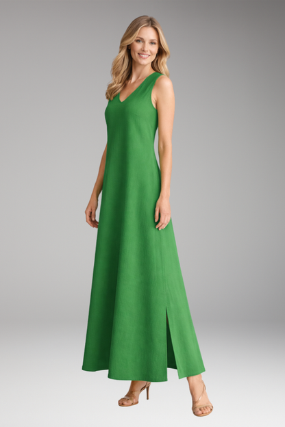 Women's Maxi Dress with Flowing V-Neckline for Summer 3